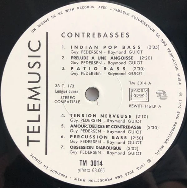 Виниловая пластинка GUY PEDERSEN CONTREBASSES