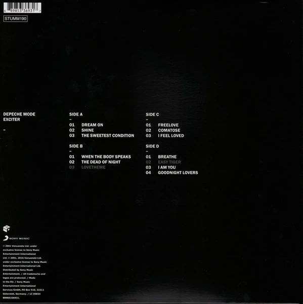 Виниловая пластинка DEPECHE MODE Exciter