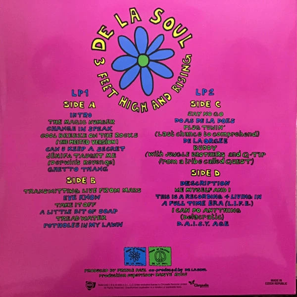 Виниловая пластинка DE LA SOUL 3 FEET HIGH AND RISING
