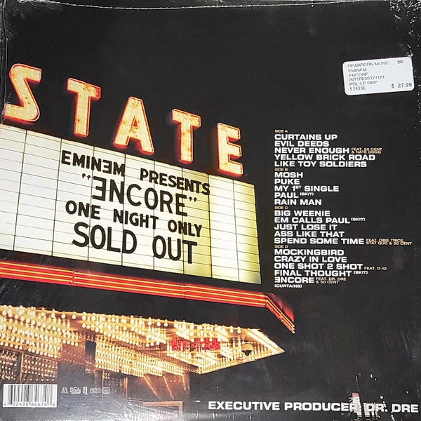 Виниловая пластинка EMINEM Encore
