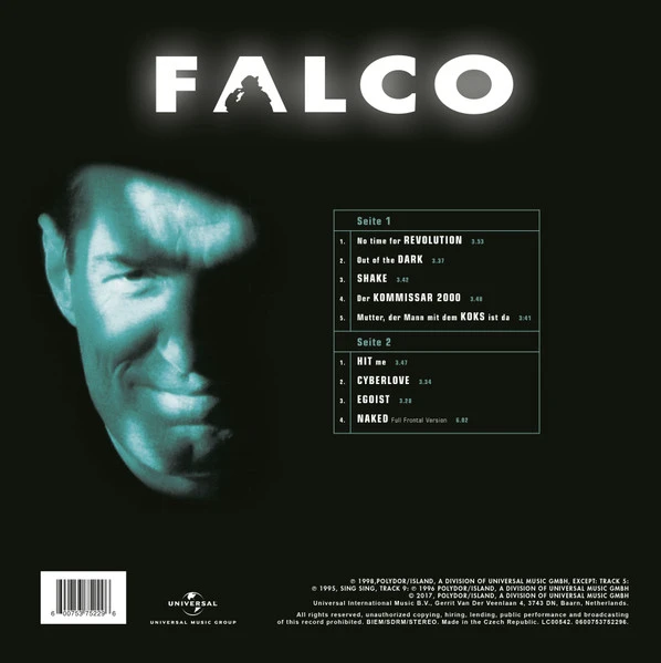 Виниловая пластинка FALCO OUT OF THE DARK (INTO THE LIGHT)