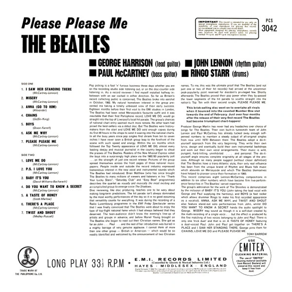 Виниловая пластинка BEATLES PLEASE PLEASE ME