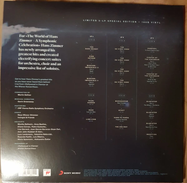 Виниловая пластинка HANS ZIMMER The World of Hans Zimmer - A Symphonic Celebration (Live)