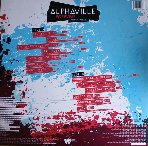 Виниловая пластинка ALPHAVILLE FOREVER! BEST OF 40 YEARS