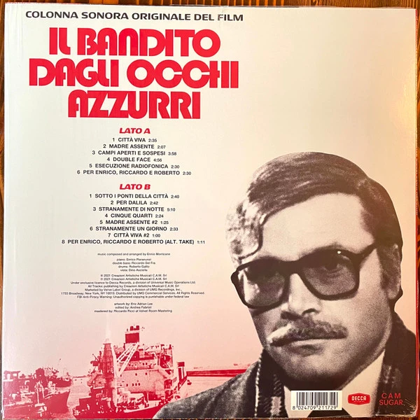 Виниловая пластинка ENNIO MORRICONE IL BANDITO DAGLI OCCHI AZZURRI