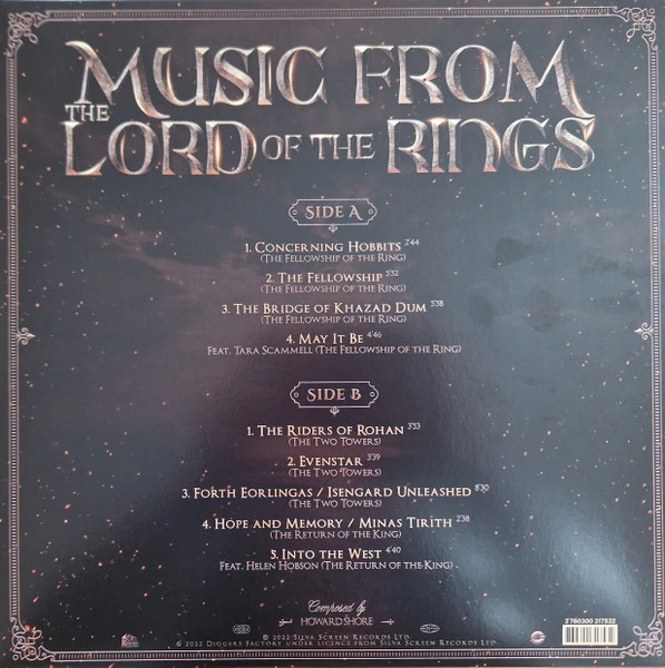 Виниловая пластинка CITY OF PRAGUE PHILHARMONIC ORCHESTRA MUSIC FROM THE LORD OF THE RINGS