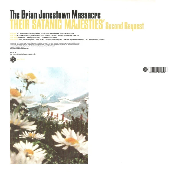 Виниловая пластинка BRIAN JONESTOWN MASSACRE THEIR SATANIC MAJESTIES