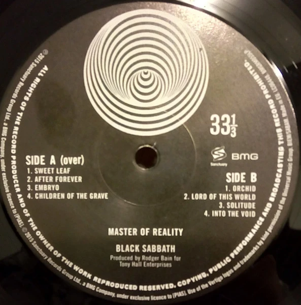 Виниловая пластинка BLACK SABBATH MASTER OF REALITY