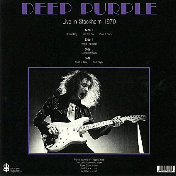 Виниловая пластинка DEEP PURPLE  LIVE IN STOCKHOLM 1970