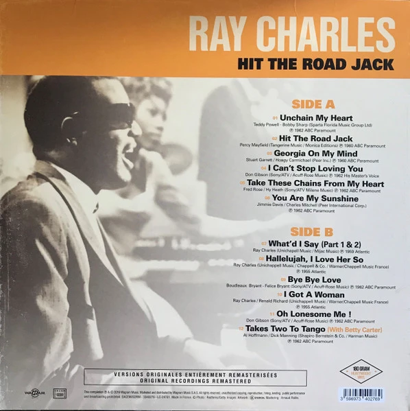 Виниловая пластинка RAY CHARLES HIT THE ROAD JACK