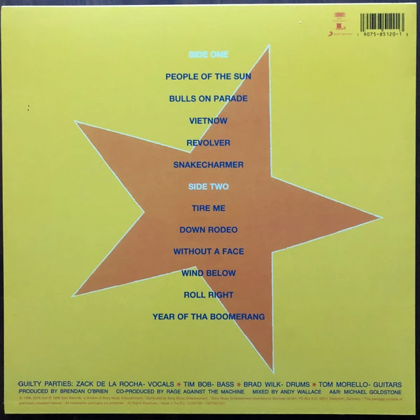 Виниловая пластинка RAGE AGAINST THE MACHINE Evil Empire
