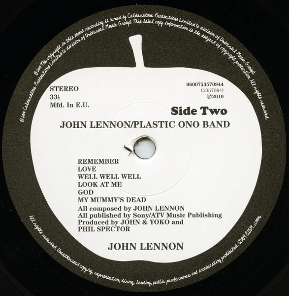 Виниловая пластинка JOHN LENNON LENNON