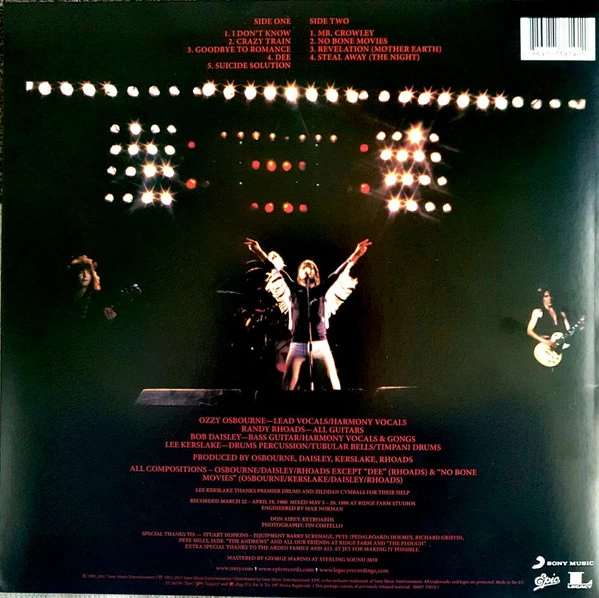 Виниловая пластинка OZZY OSBOURNE BLIZZARD OF OZZ