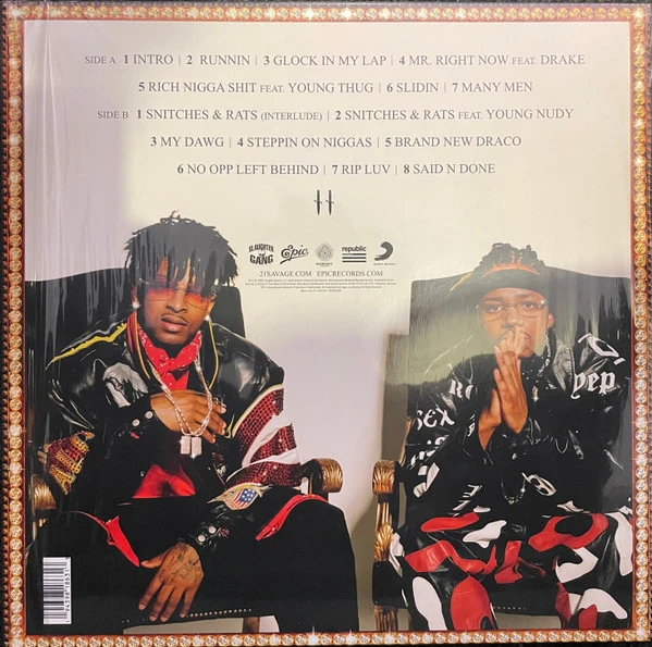 Виниловая пластинка 21 SAVAGE & METRO BOOMIN SAVAGE MODE II