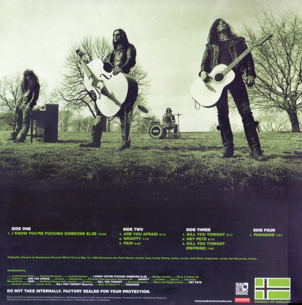 Виниловая пластинка TYPE O NEGATIVE ORIGIN OF THE FECES