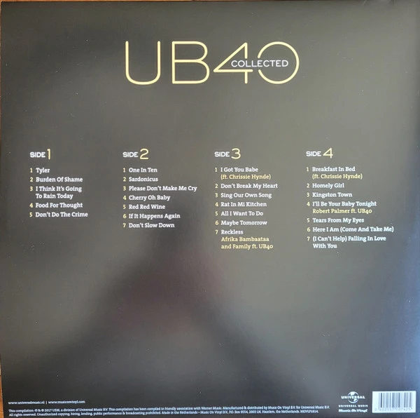 Виниловая пластинка UB40 COLLECTED