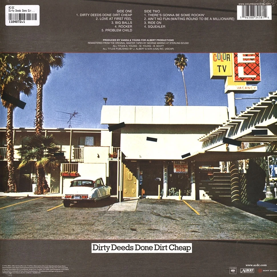 Виниловая пластинка AC/DC Dirty Deeds Done Dirt Cheap