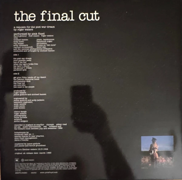 Виниловая пластинка PINK FLOYD THE FINAL CUT