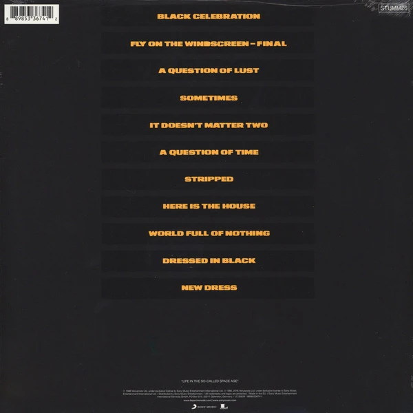 Виниловая пластинка DEPECHE MODE Black Celebration