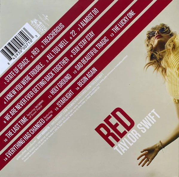 Виниловая пластинка TAYLOR SWIFT RED