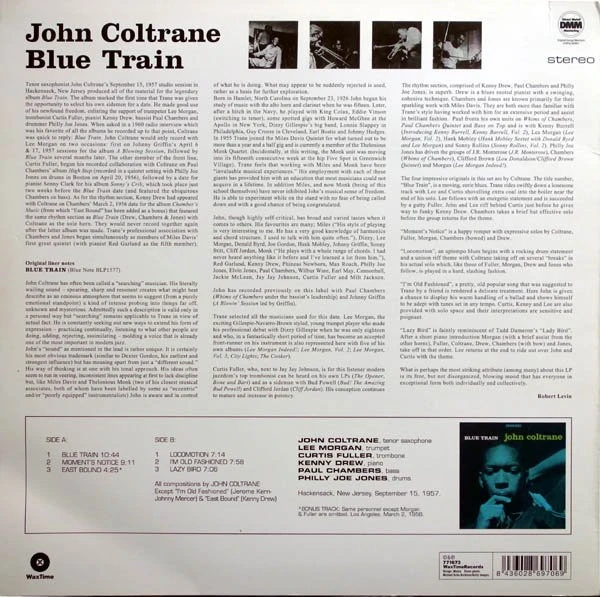 Виниловая пластинка JOHN COLTRANE BLUE TRAIN