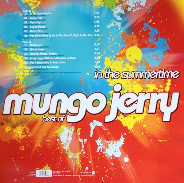 Виниловая пластинка MUNGO JERRY IN THE SUMMERTIME