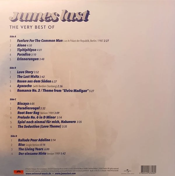 Виниловая пластинка JAMES LAST The Very Best Of 