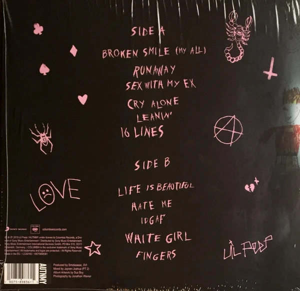 Виниловая пластинка LIL PEEP Come Over When You're Sober, Pt. 2