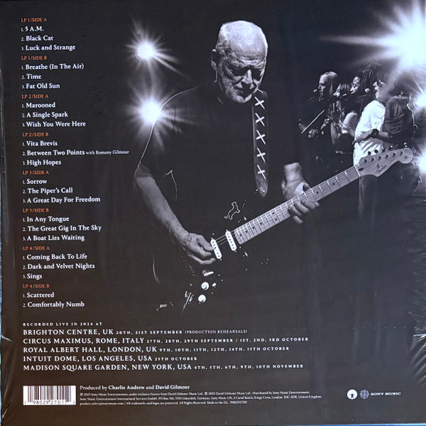 Виниловая пластинка DAVID GILMOUR THE LUCK & STRANGE CONCERTS