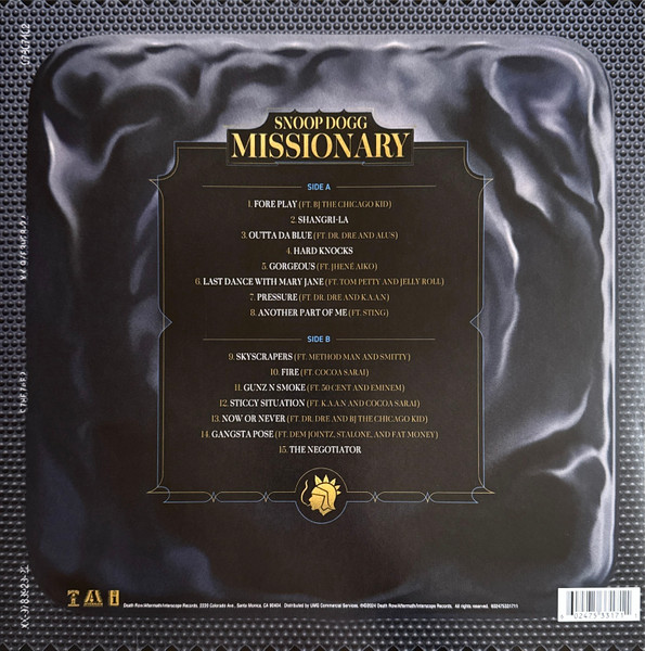 Виниловая пластинка SNOOP DOGG MISSIONARY