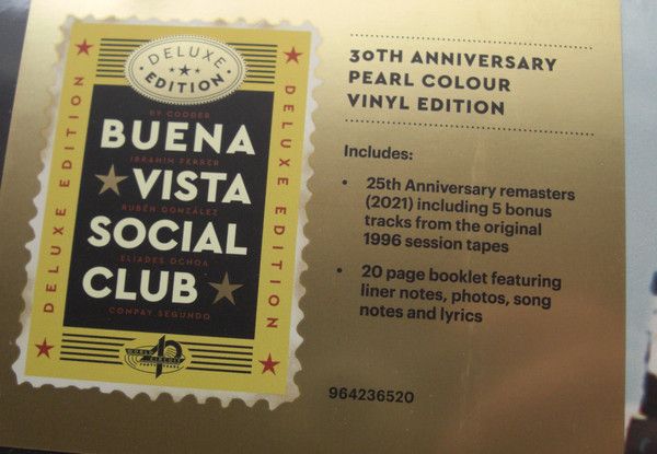 Виниловая пластинка BUENA VISTA SOCIAL CLUB BUENA VISTA SOCIAL CLUB 30TH ANNIVERSARY EDITION LIMITED PEARL SUNRISE VINYL EDITION