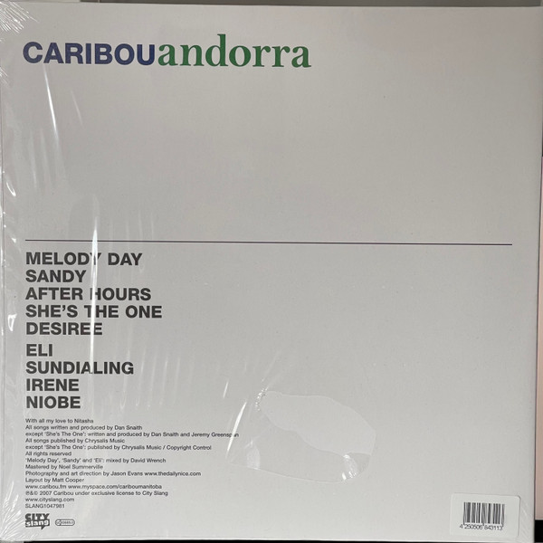 Виниловая пластинка CARIBOU ANDORRA