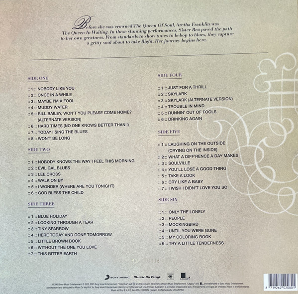 Виниловая пластинка QUEEN IN WAITING The Columbia Years 1960-65