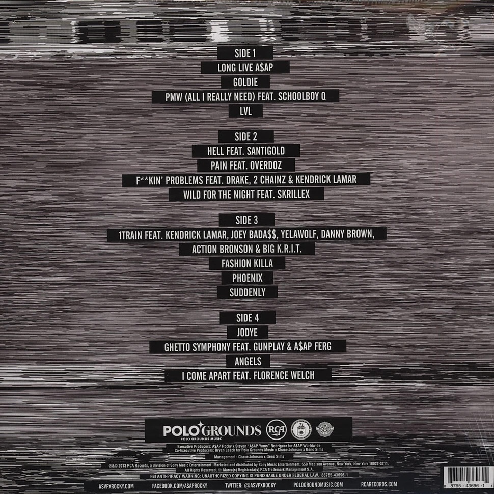 Виниловая пластинка A$AP ROCKY LONG.LIVE.A$AP (Deluxe Version)