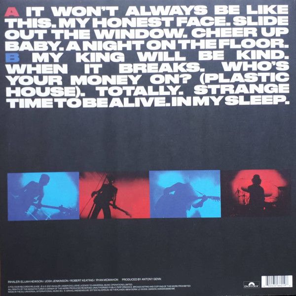 Виниловая пластинка INHALER IT WON'T ALWAYS BE LIKE THIS BLACK VINYL EDITION