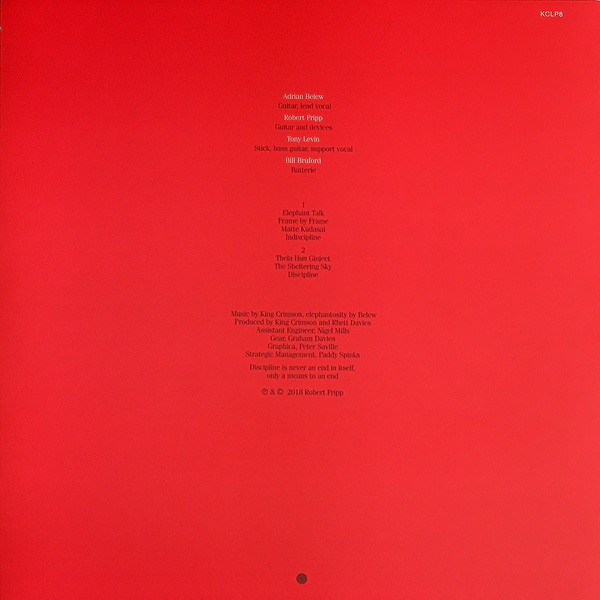 Виниловая пластинка KING CRIMSON DISCIPLINE