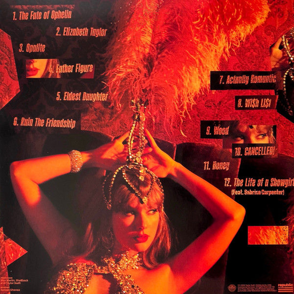 Виниловая пластинка TAYLOR SWIFT THE LIFE OF A SHOWGIRL