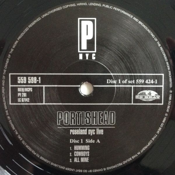 Виниловая пластинка PORTISHEAD ROSELAND NYC LIVE
