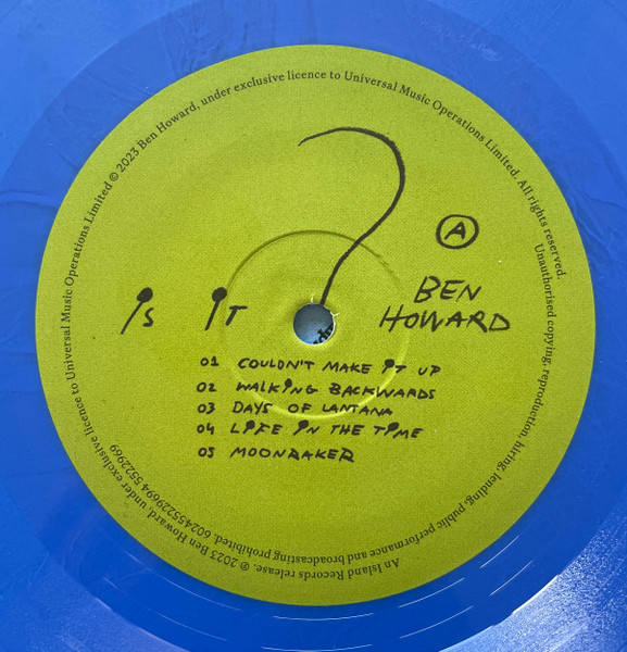 Виниловая пластинка BEN HOWARD IS IT?