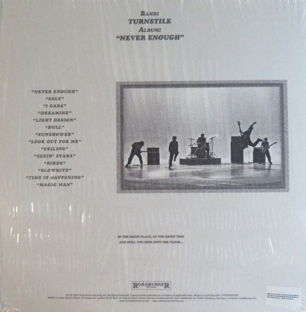 Виниловая пластинка TURNSTILE NEVER ENOUGH BLACK VINYL EDITION
