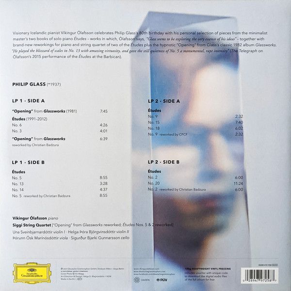 Виниловая пластинка PHILIP GLASS / VIKINGUR OLAFSSON PIANO WORKS