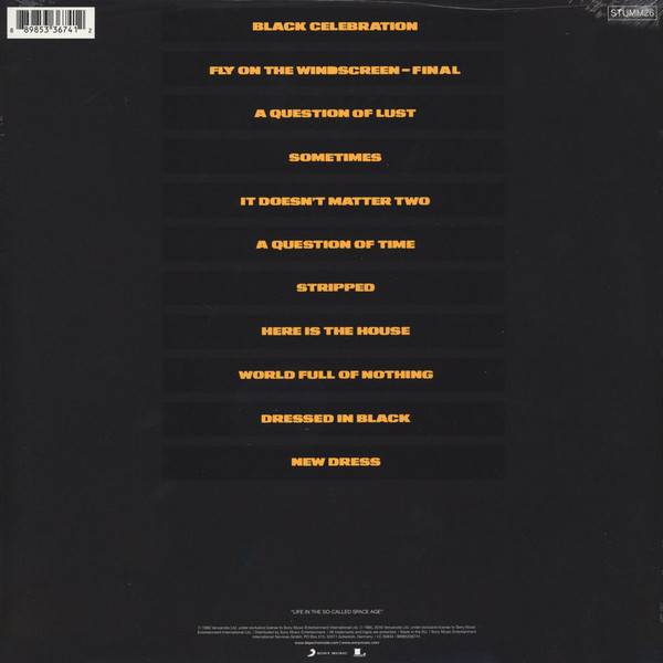 Виниловая пластинка DEPECHE MODE Black Celebration