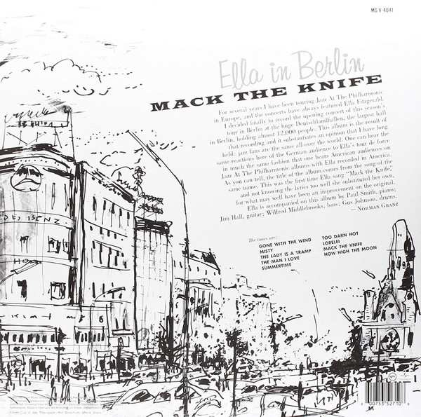 Виниловая пластинка ELLA FITZGERALD MACK THE KNIFE: ELLA IN BERLIN