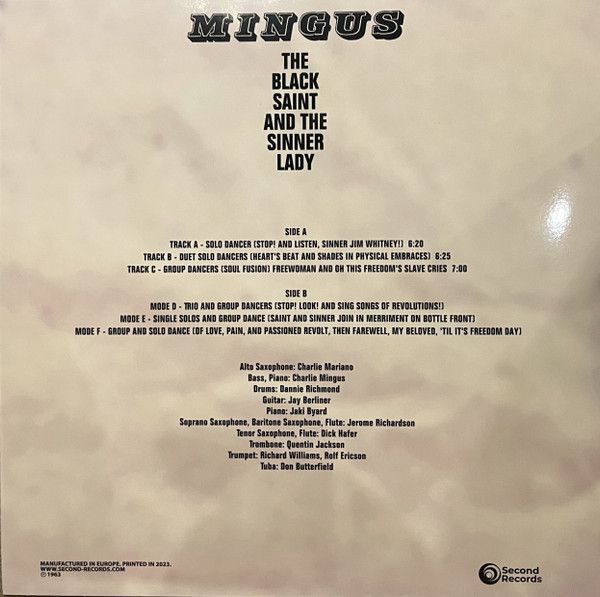 Виниловая пластинка CHARLES MINGUS THE BLACK SAINT AND THE SINNER LADY GREY MARBLE