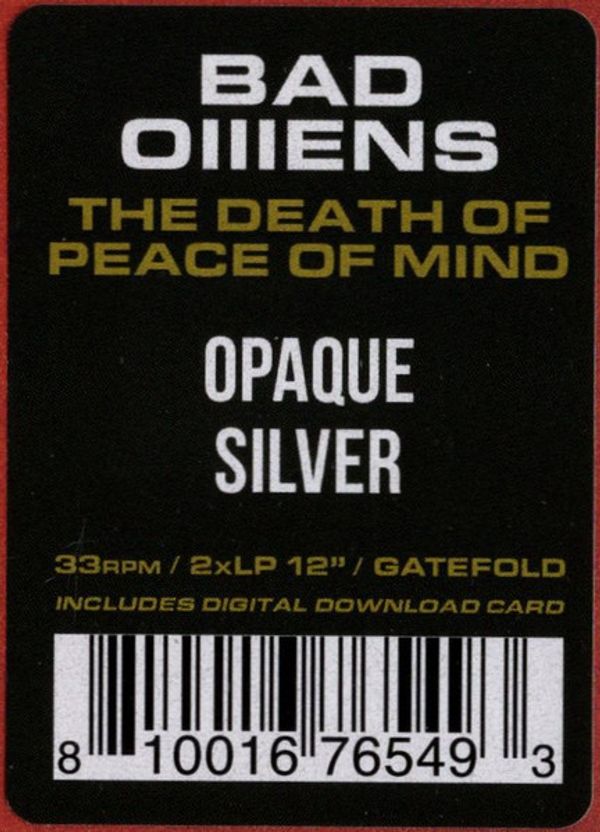 Виниловая пластинка BAD OMENS THE DEATH OF PEACE OF MIND OPAQUE SILVER VINYL EDITION