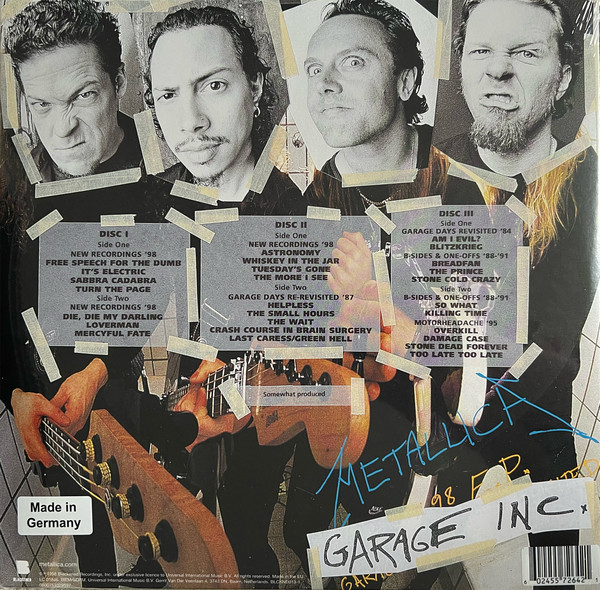 Виниловая пластинка METALLICA Garage Inc - 3lp