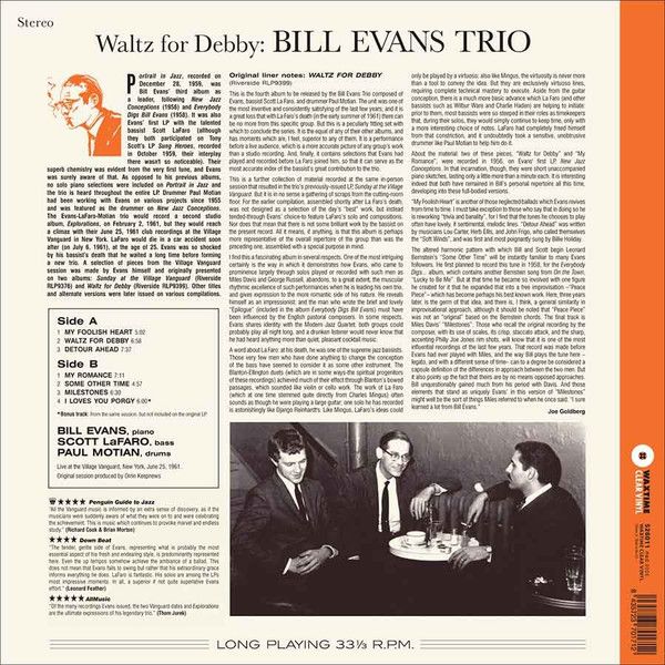 Виниловая пластинка BILL EVANS WALTZ FOR DEBBY