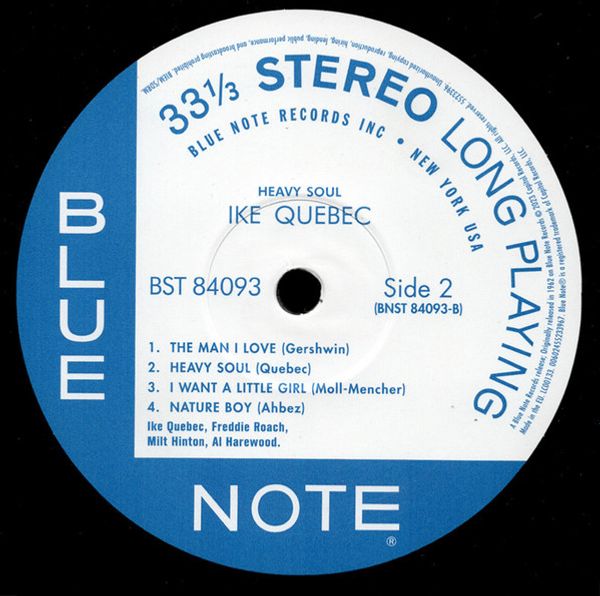 Виниловая пластинка IKE QUEBEC HEAVY SOUL