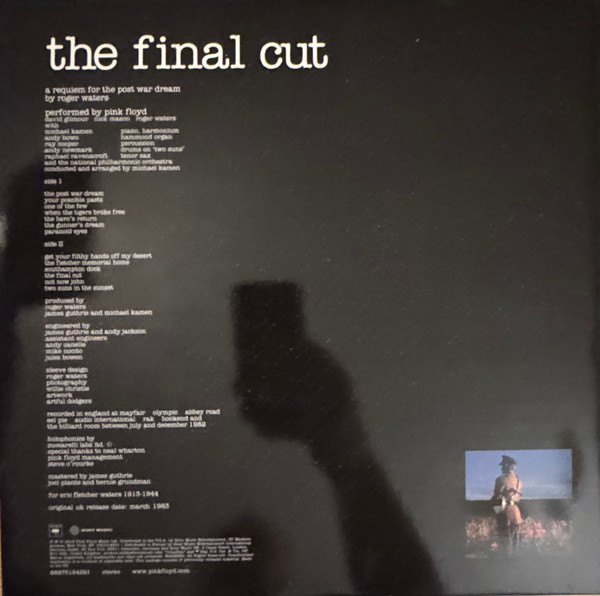 Виниловая пластинка PINK FLOYD THE FINAL CUT