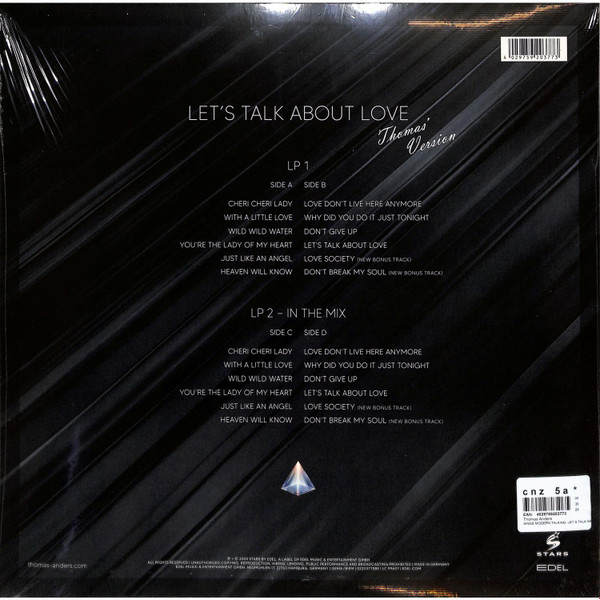 Виниловая пластинка THOMAS ANDERS Sings Modern Talking: Let's Talk About Love